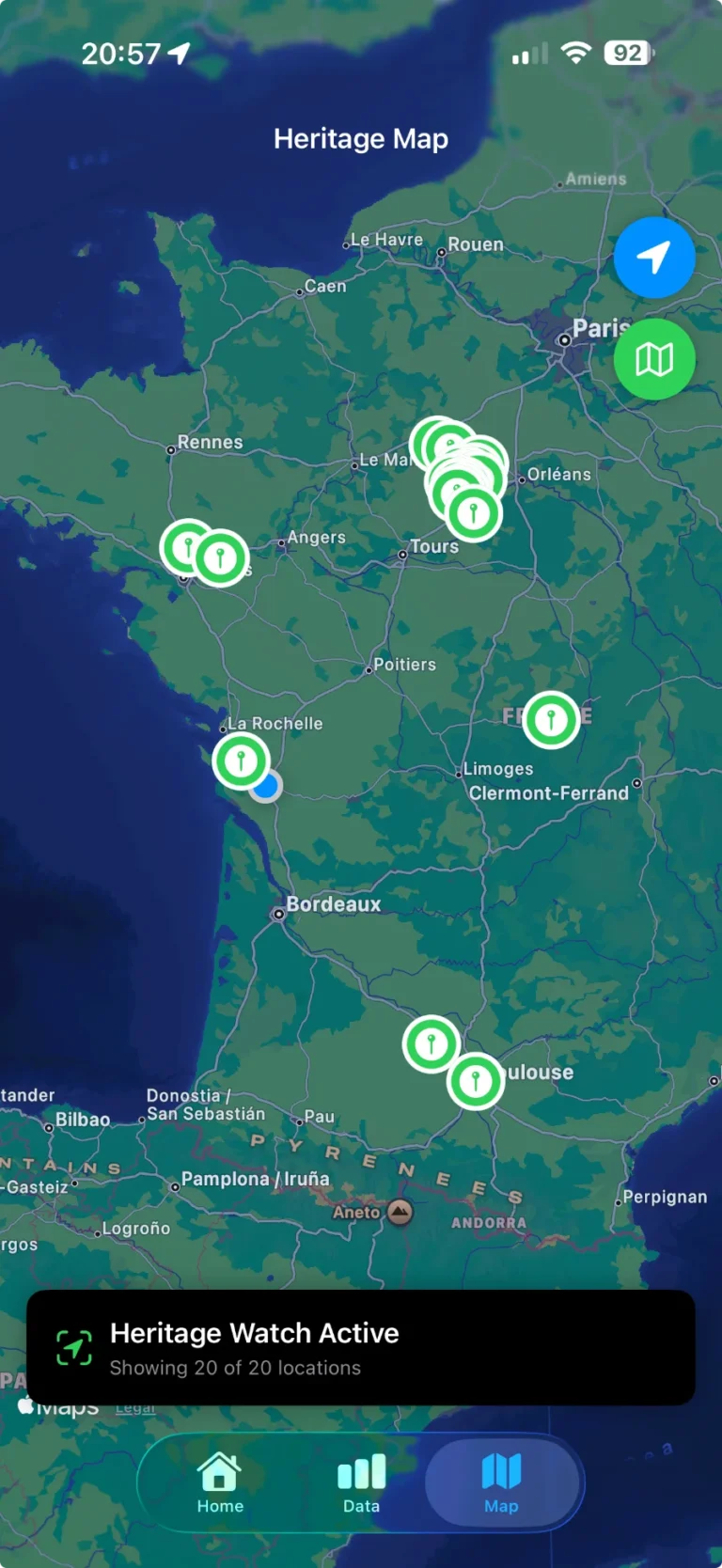 Heritage Compass Map